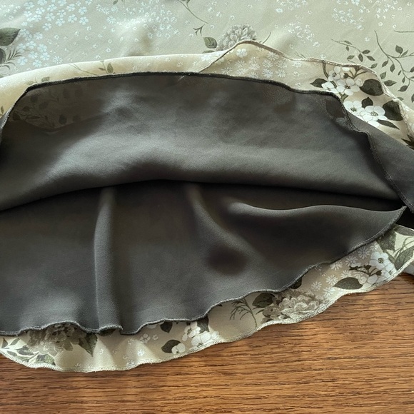 Old Navy Y2K Floral Slip Skirt 10 Fairy Goblincore Whimsical Neutral Dainty Boho - Picture 9 of 9